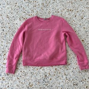 ZARA CREW NECK PINK SWEATSHIRT